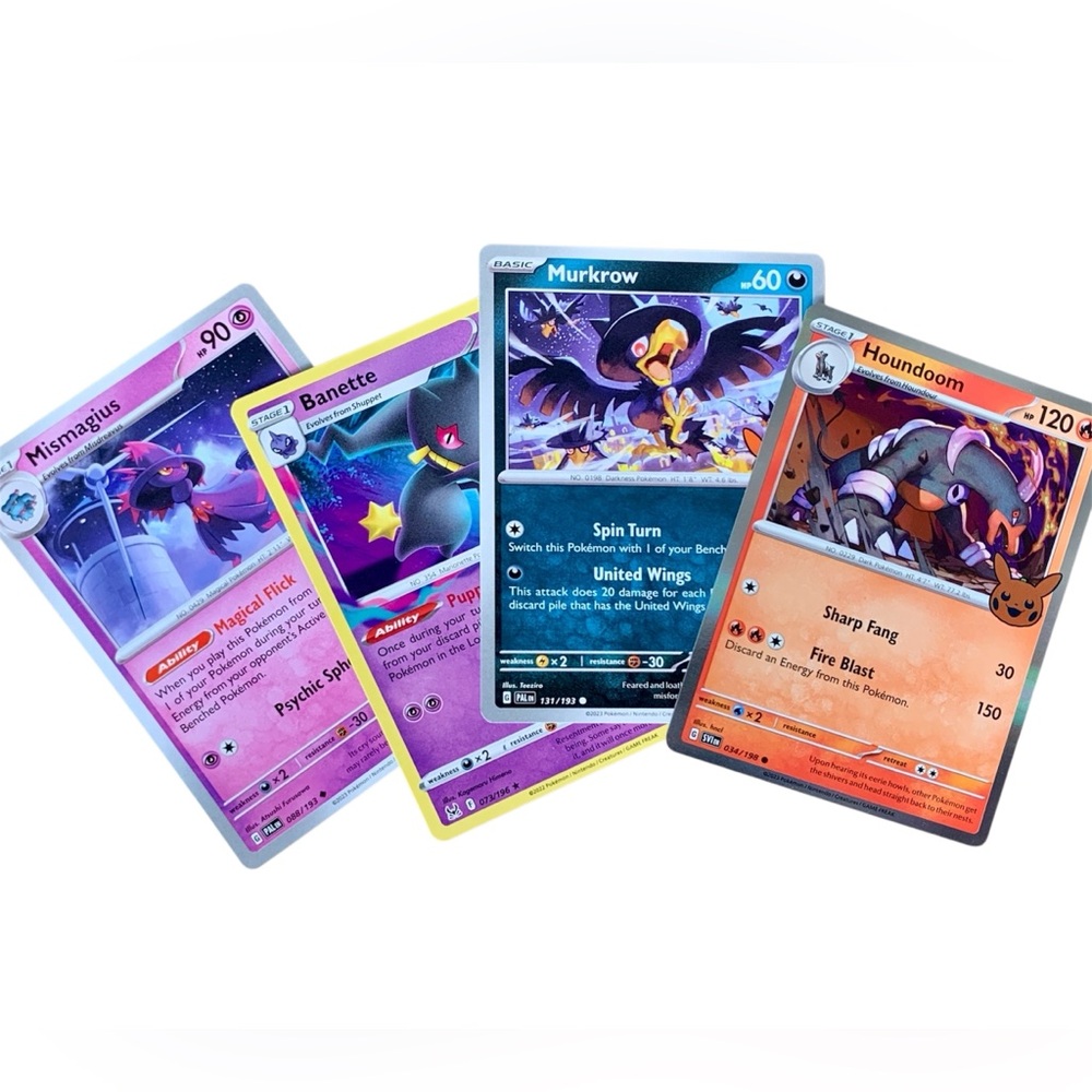 Pokémon Cards Lot Of 4 Mismagius Murkrow Banette Houndoom Trick or Trade
